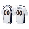 Men's Custom Denver Broncos White Game Jersey - Replica