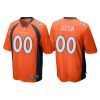 Men's Custom Denver Broncos Orange Game Jersey - Replica