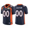 Men's Denver Broncos Custom Navy Super Bowl 50 Patch Vapor Limited Jersey - Replica