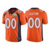 Men's Denver Broncos Custom Orange Super Bowl 50 Patch Vapor Limited Jersey - Replica