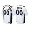 Men's Denver Broncos #00 Custom White 3X Super Bowl Champions Patch Game Jersey - Replica