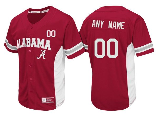 Custom Alabama Jersey for Men Alabama Crimson Tide Crimson Custom Baseball Jersey , Baseball Uniform - Replica