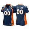 Woman's Denver Broncos Navy Blue Game Customized Jersey - Replica