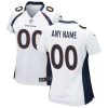 Woman's White Denver Broncos Custom Game Jersey - Replica