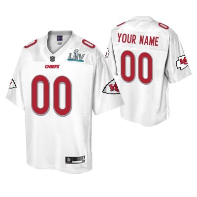 Custom Chiefs Jersey for Men Custom Kansas City Chiefs White Super Bowl LIV Champions Jersey