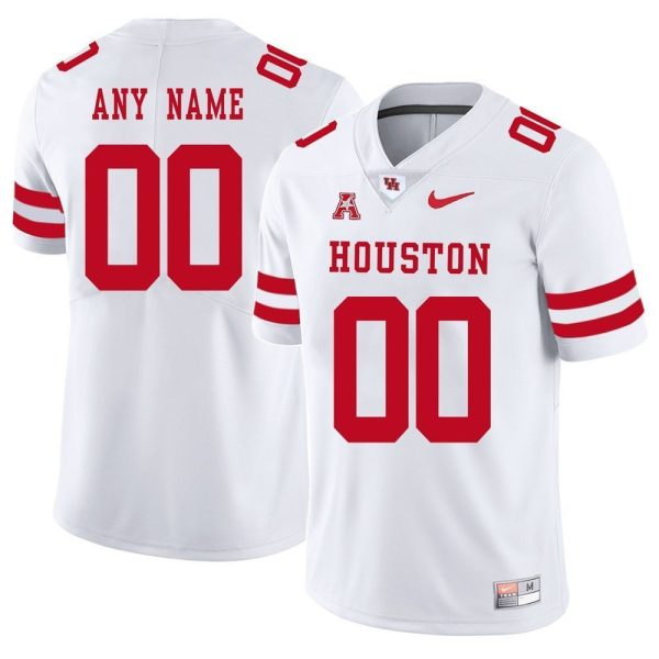 Men's Houston Cougars 2018 Replica White Custom College Football Jersey