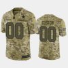 Men's Custom Las Vegas Raiders #00 2018 Salute to Service Limited Camo Jersey - Replica