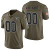 Men's Las Vegas Raiders Olive 2017 Salute to Service Limited Customized Jersey - Replica