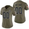 Woman's Las Vegas Raiders Olive 2017 Salute to Service Limited Customized Jersey - Replica