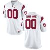 Men's USC Trojans White Customized Football Jersey -