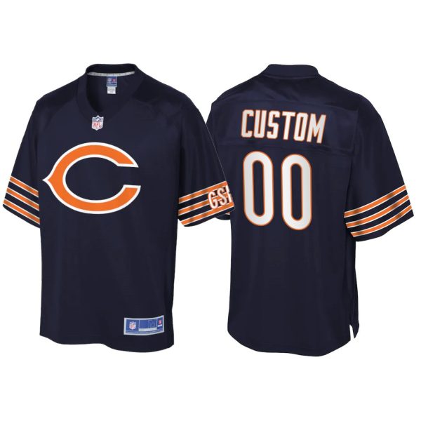 Men's Chicago Bears Custom Team Icon Jersey - Navy - Replica