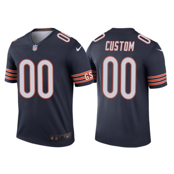 Men's Custom Chicago Bears Legend Jersey - Navy - Replica