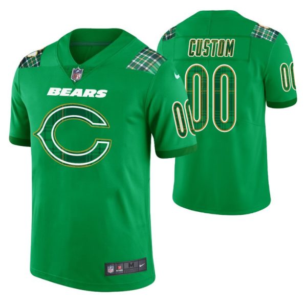 Men's - Chicago Bears Custom Kelly Green St. Patrick's Day Jersey -