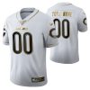 Men's Chicago Bears Custom 100th Season Jersey - White Vapor Limited Golden Edition -