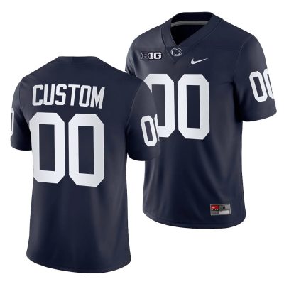 Custom Penn State Jerseys for Men's Penn State Nittany Lions Custom 00 Navy 2021-22 College Football Game Jersey - Replica