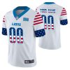 Men's Detroit Lions Custom White Independence Day Vapor Limited Jersey - Replica