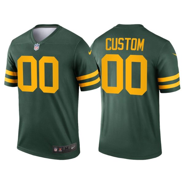 Men's Custom Green Bay Packers 2021 Throwback Legend Jersey - Green - Replica