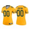 Woman's Custom Green Bay Packers 2021 Inverted Legend Jersey - Gold - Replica