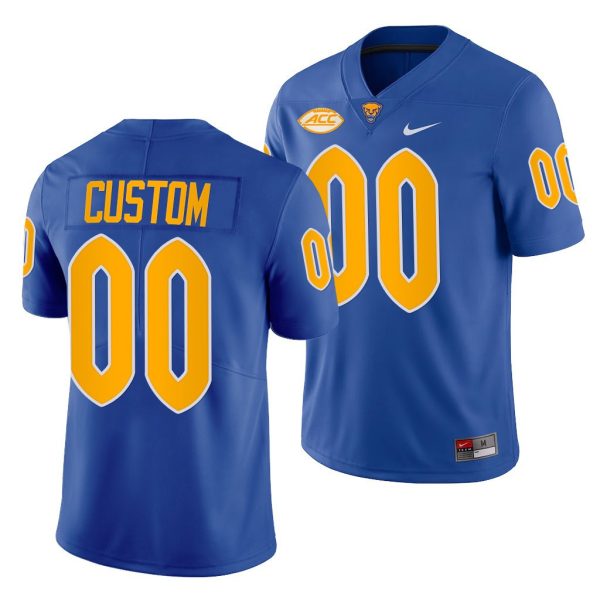 Custom Pitt Football Jersey for Men Pitt Panthers Custom 00 Royal 2021-22 College Football Limited Jersey