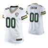 Woman's Green Bay Packers White 100th Anniversary Game Customized Jersey - Replica