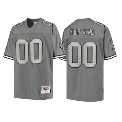 Customized Vikings Jersey for Men Minnesota Vikings #00 Custom Metal Replica Jersey - Charcoal