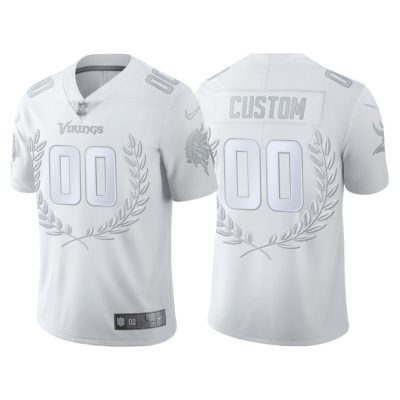 Customized Vikings Jersey for Men Minnesota Vikings Custom White MVP Platinum Limited Jersey