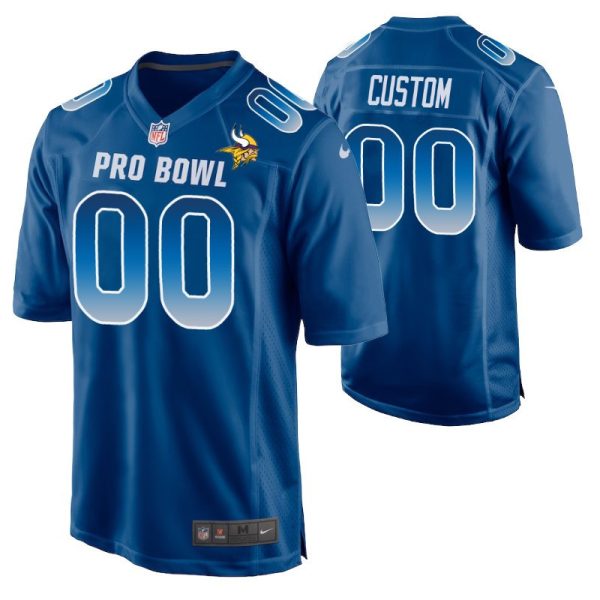 Customized Vikings Jersey for Men NFC Minnesota Vikings Custom 2019 Pro Bowl Game Jersey - Royal