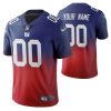 Men's New York Giants Custom Royal Color Crash Gradient Jersey - Replica