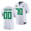 Men's Oregon Ducks Custom 00 White 2021-22 College Football Game Jersey - Replica