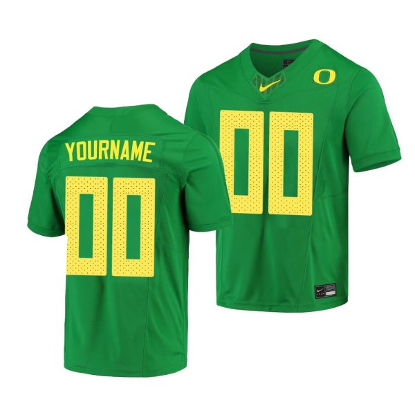 Men's Oregon Ducks Custom 00 Green Limited Football Jersey - Replica