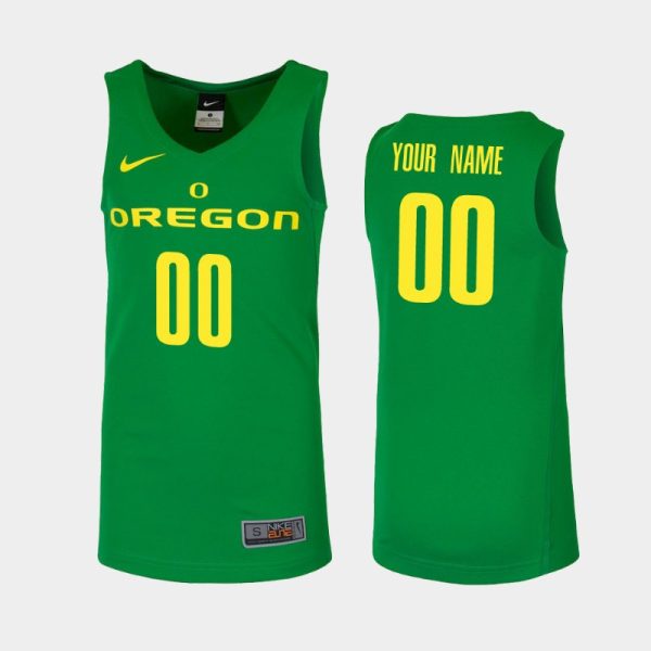 Men's Oregon Ducks Green Replica Custom Jersey -