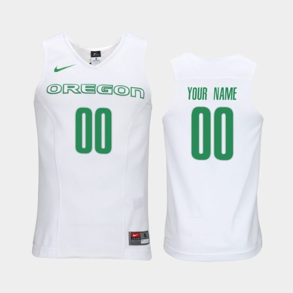 Men's Oregon Ducks White Elite Performance Custom Jersey - - Replica