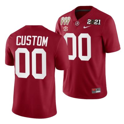 Custom Alabama Jersey for Men Custom Alabama Crimson Tide 3X CFP National Championship Jersey Crimson Winner - Replica