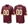 Custom Commanders Jersey for Men Washington Football Team #00 Custom Burgundy Bobby Mitchell Uniform Patch Game Jersey