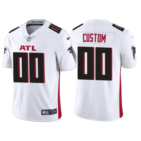 Men's Atlanta Falcons #00 Custom 2020 White Vapor Limited Jersey - Replica