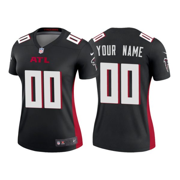 Woman's Atlanta Falcons Custom 2020 Black Legend Jersey - Replica