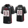 Men's Custom Atlanta Falcons #00 Balck 2021 London Games Patch Game Jersey - Replica