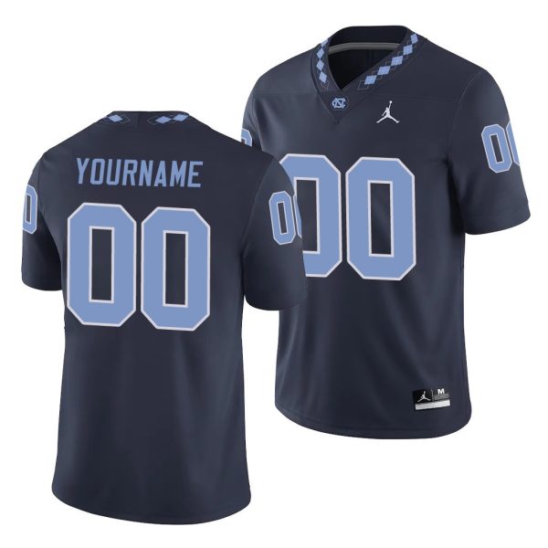 Men's North Carolina Tar Heels Custom Navy College Football Game Jersey - Replica