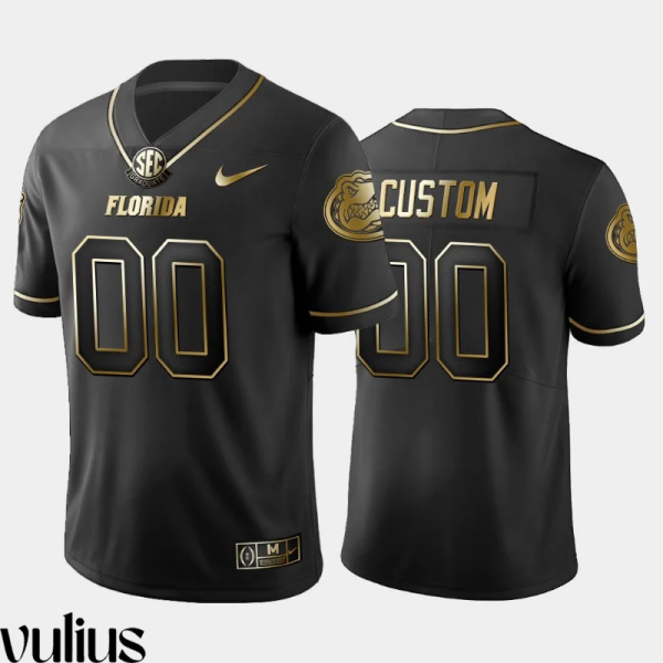 Custom Florida Gators Jersey, Black Men's, 2019 Golden Edition Limited Jersey College Football - Replica