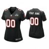 Woman's Custom 2021 Tampa Bay Buccaneers #00 Black Super Bowl LIV Black Game Fashion Jersey - Replica