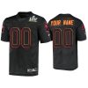 Men's Custom 2021 Tampa Bay Buccaneers #00 Black Super Bowl LIV Jersey - Replica