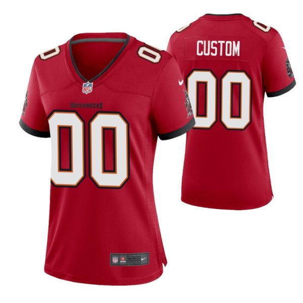 Woman's Custom Tampa Bay Buccaneers Red Game Jersey - Replica