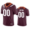 Men's #00 Game College Football Virginia Tech Hokies Custom Jersey Maroon - Replica