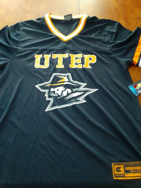 Men's Custom UTEP MINERS NCAA BY Colosseum ATHLETICS COLLEGE Jersey - -