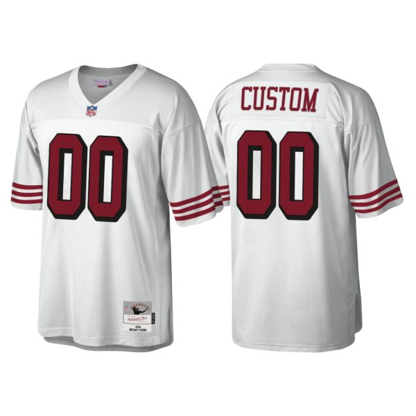 Men's San Francisco 49ers #00 Custom 1994 Legacy Replica Throwback Jersey - White