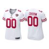 Woman's Custom San Francisco 49ers White 75th Anniversary Game Jersey - Replica