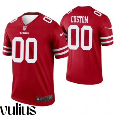 49ers Custom Jersey, Scarlet Men's, Scarlet Legend Jersey - Replica