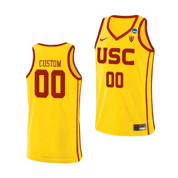 Men's USC Trojans Custom Yellow 2021 March Madness Sweet 16 Alternate Jersey - Replica