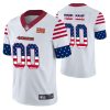 Men's San Francisco 49ers Custom White Independence Day Vapor Limited Jersey - Replica