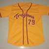 Men's Custom USC Trojans Baseball Yellow Jersey -